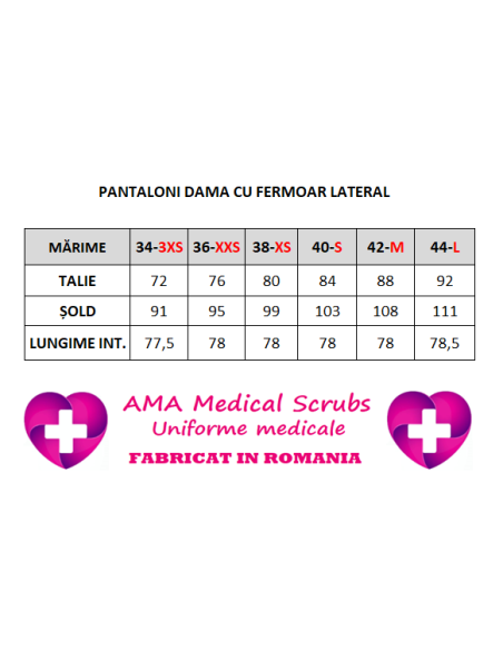 Pantaloni uniforma medicala, din tercot elastic albastru royal Pantaloni uniforma medicala, din tercot elastic albastru royal