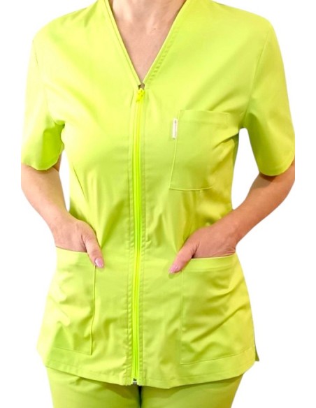 Halat medical lime Zipp-Confort Lime Uni-H AMA Medical Scrubs Halat medical lime Zipp-Confort Lime Uni-H AMA Medical Scrubs
