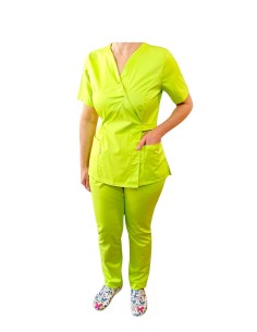Costum medical Kimono Kimo-Confort Lime Uni pentru femei