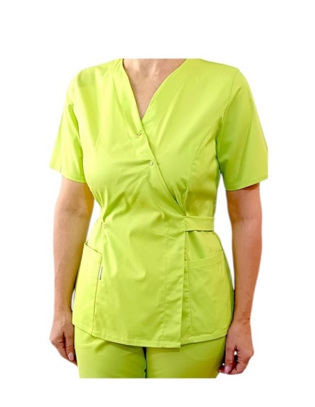 Costum medical Kimono Kimo-Confort Lime Uni-H pentru femei Costum medical Kimono Kimo-Confort Lime Uni-H pentru femei