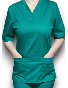 Halat medical verde cu anchior, din tercot elastic