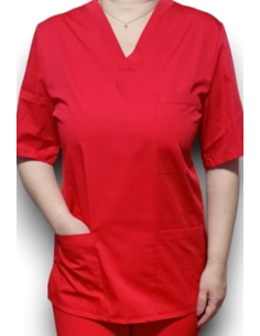 Halat medical rosu cu anchior, din tercot elastic