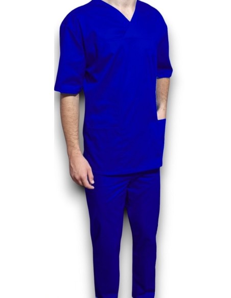 Halat medical barbatesc, cu anchior, din tercot elastic albastru royal Halat medical barbatesc, cu anchior, din tercot elastic albastru royal