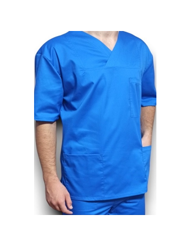 Halat medical barbatesc, cu anchior, din tercot elastic albastru