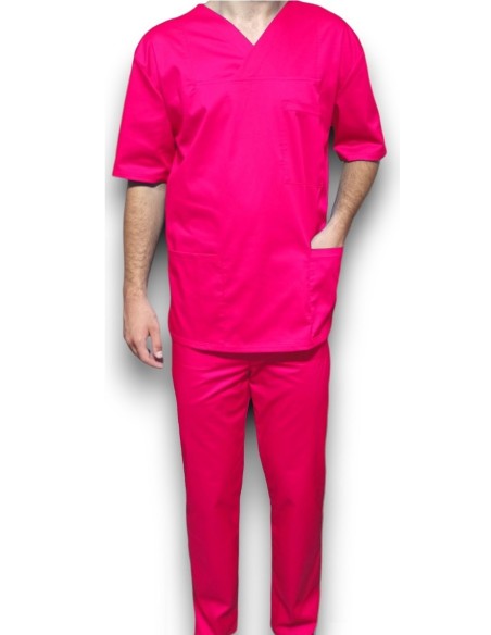 Halat medical barbatesc, cu anchior, din tercot elastic ciclam Halat medical barbatesc, cu anchior, din tercot elastic ciclam