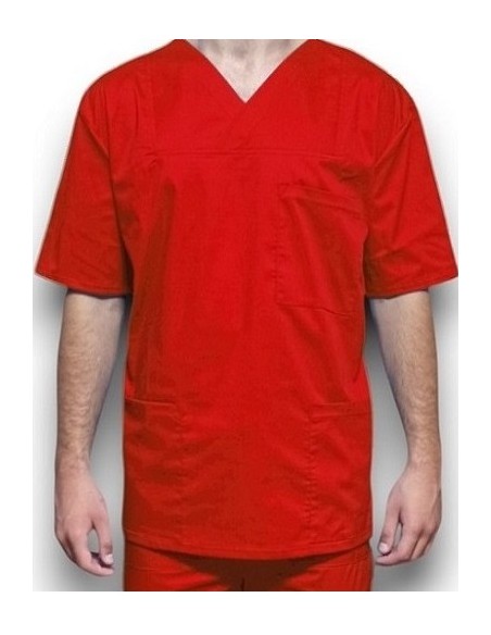 Halat medical barbatesc, cu anchior, din tercot elastic rosu Halat medical barbatesc, cu anchior, din tercot elastic rosu