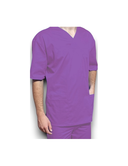 Halat medical barbatesc, cu anchior, din tercot mov Halat medical barbatesc, cu anchior, din tercot mov