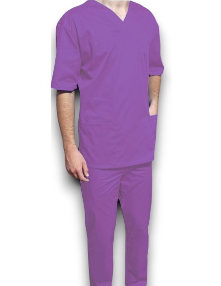 Halat medical barbatesc, cu anchior, din tercot mov Halat medical barbatesc, cu anchior, din tercot mov