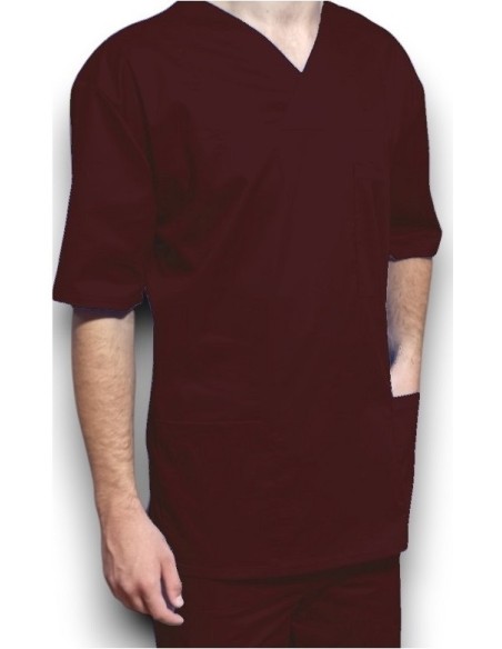 Halat medical barbatesc, cu anchior, din tercot elastic grena Halat medical barbatesc, cu anchior, din tercot elastic grena