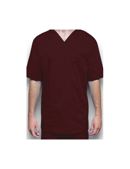 Halat medical barbatesc, cu anchior, din tercot elastic grena Halat medical barbatesc, cu anchior, din tercot elastic grena