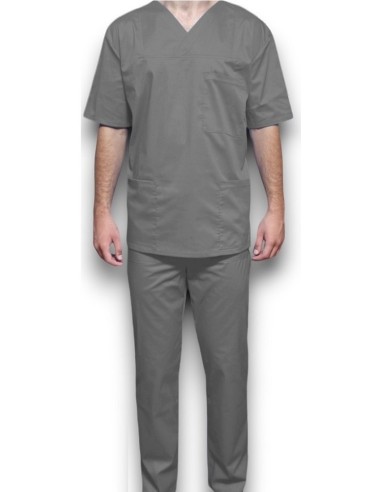 Halat medical barbatesc, cu anchior, din tercot elastic gri