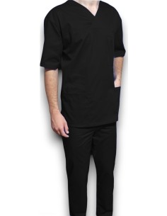 Halat medical barbatesc, cu anchior, din tercot elastic negru 2