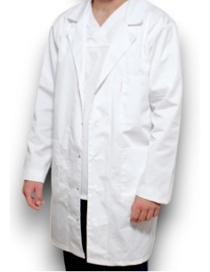 Halat medical laborator, alb maneca lunga, barbati