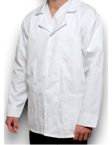 Halat medical laborator, alb maneca lunga, barbati 42 S - 52 3XL Halat medical laborator, alb maneca lunga, barbati 42 S - 52 3XL