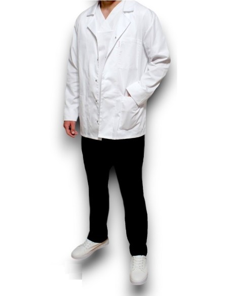 Halat medical laborator, alb maneca lunga, barbati 42 S - 52 3XL Halat medical laborator, alb maneca lunga, barbati 42 S - 52 3XL