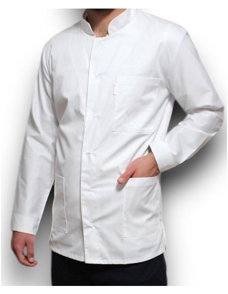 Halat medical barbati alb tunica, maneca lunga, 42 S - 52 3XL Halat medical barbati alb tunica, maneca lunga, 42 S - 52 3XL