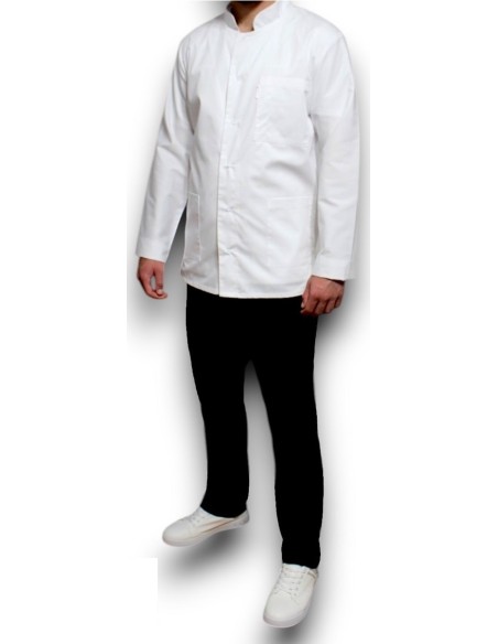 Halat medical barbati alb tunica, maneca lunga, 42 S - 52 3XL Halat medical barbati alb tunica, maneca lunga, 42 S - 52 3XL