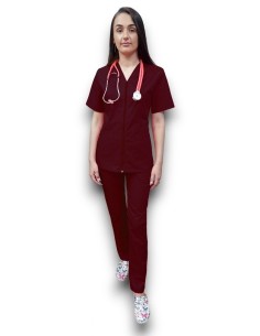 Costum medical tercot grena cu fermoar 2
