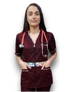 Halat medical grena cu fermoar