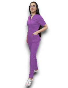 Costum medical mov Kimono, din tercot fix