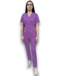 Costum medical mov Kimono, din tercot fix 2