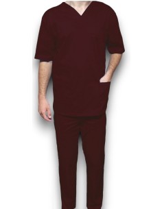 Costum medical barbatesc, cu anchior, din tercot grena