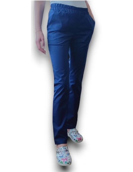 Pantaloni uniforma medicala, din tercot elastic bleumarin Pantaloni uniforma medicala, din tercot elastic bleumarin