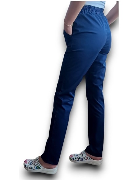Pantaloni uniforma medicala, din tercot elastic bleumarin Pantaloni uniforma medicala, din tercot elastic bleumarin