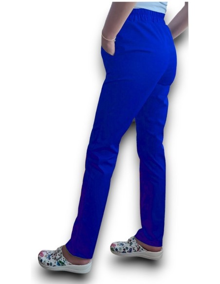 Pantaloni uniforma medicala, din tercot elastic albastru royal Pantaloni uniforma medicala, din tercot elastic albastru royal