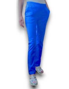 Pantaloni medicali cu elastic in talie, din tercot... 2