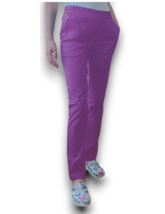 Pantaloni uniforma medicala, din tercot mov