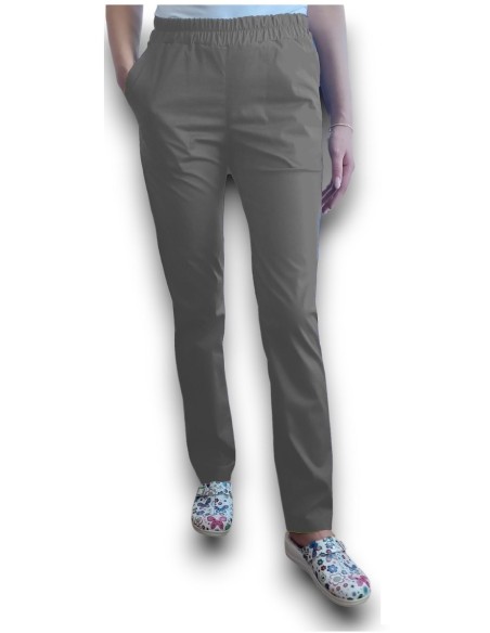 Pantaloni uniforma medicala, din tercot elastic gri Pantaloni uniforma medicala, din tercot elastic gri