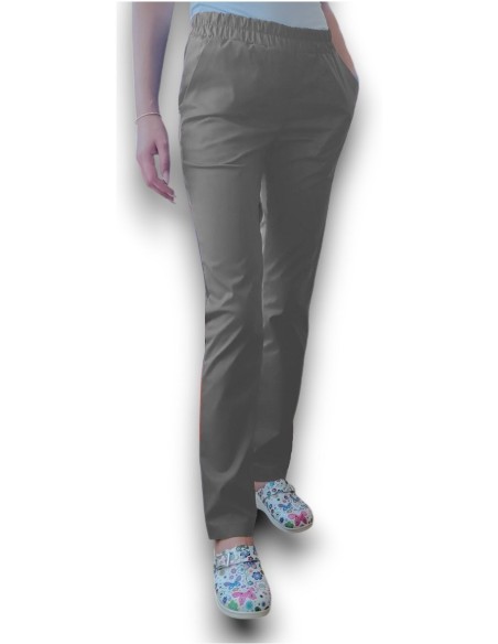 Pantaloni uniforma medicala, din tercot elastic gri Pantaloni uniforma medicala, din tercot elastic gri