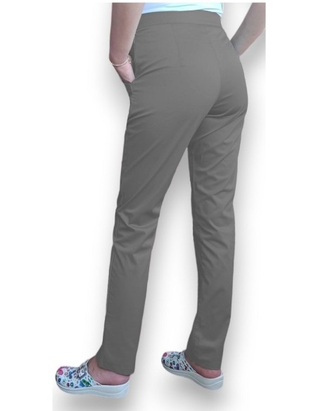 Pantaloni uniforma medicala, din tercot elastic alb Pantaloni uniforma medicala, din tercot elastic alb