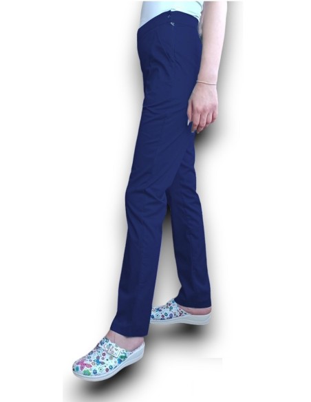 Pantaloni uniforma medicala, din tercot elastic bleumarin Pantaloni uniforma medicala, din tercot elastic bleumarin
