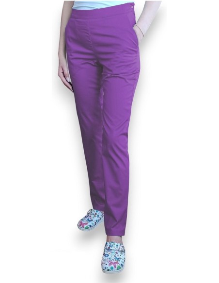 Pantaloni uniforma medicala, din tercot fix mov Pantaloni uniforma medicala, din tercot fix mov