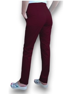 Pantaloni uniforma medicala, din tercot grena