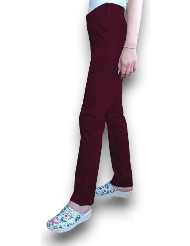 Pantaloni uniforma medicala, din tercot fix grena