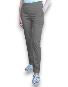 Pantaloni uniforma medicala, din tercot elastic gri