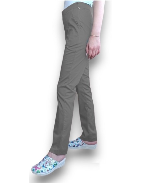 Pantaloni uniforma medicala, din tercot elastic gri Pantaloni uniforma medicala, din tercot elastic gri