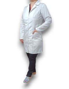 Halat medical laborator alb, maneca lunga, dama 38 XS - 46 XL 2