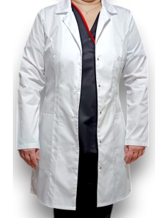 Halat medical laborator alb, maneca lunga, dama 38 XS - 46 XL