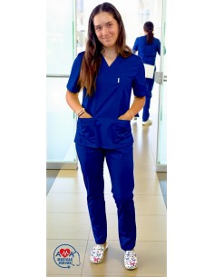 Uniforma medicala anchior albastru royal 2