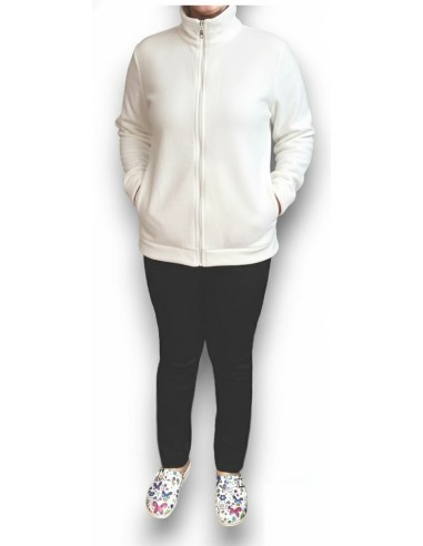Imbracaminte medicala alba din polar Warm Fleece unisex