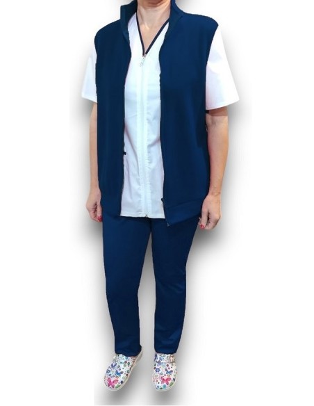 Vesta unisex din micropolar bleumarin, material anti-scamosare Vesta unisex din micropolar bleumarin, material anti-scamosare
