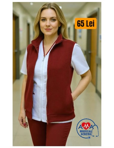 Vesta Polar Soft Fleece grena unisex AMA Medical Scrubs