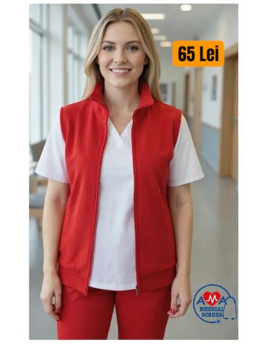 Vesta Polar Soft Fleece rosie unisex AMA Medical Scrubs