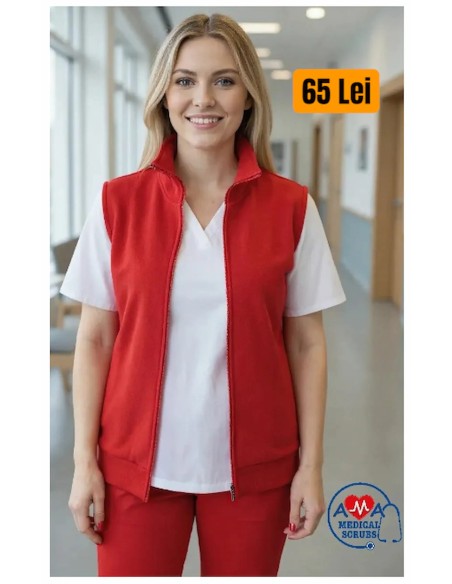 Vesta Polar Soft Fleece rosie unisex AMA Medical Scrubs Vesta Polar Soft Fleece rosie unisex AMA Medical Scrubs
