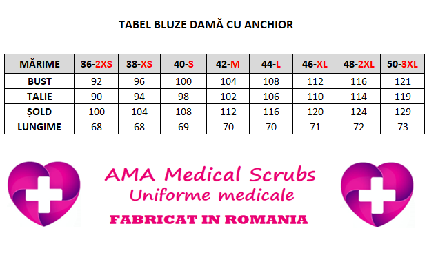 Halat medical anchior de dama